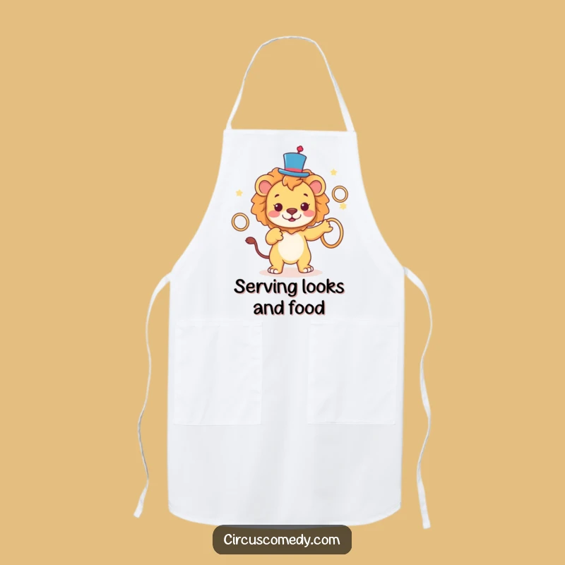 Funny Lion Top Hat Apron - Hilarious Chef Gift for Cooks