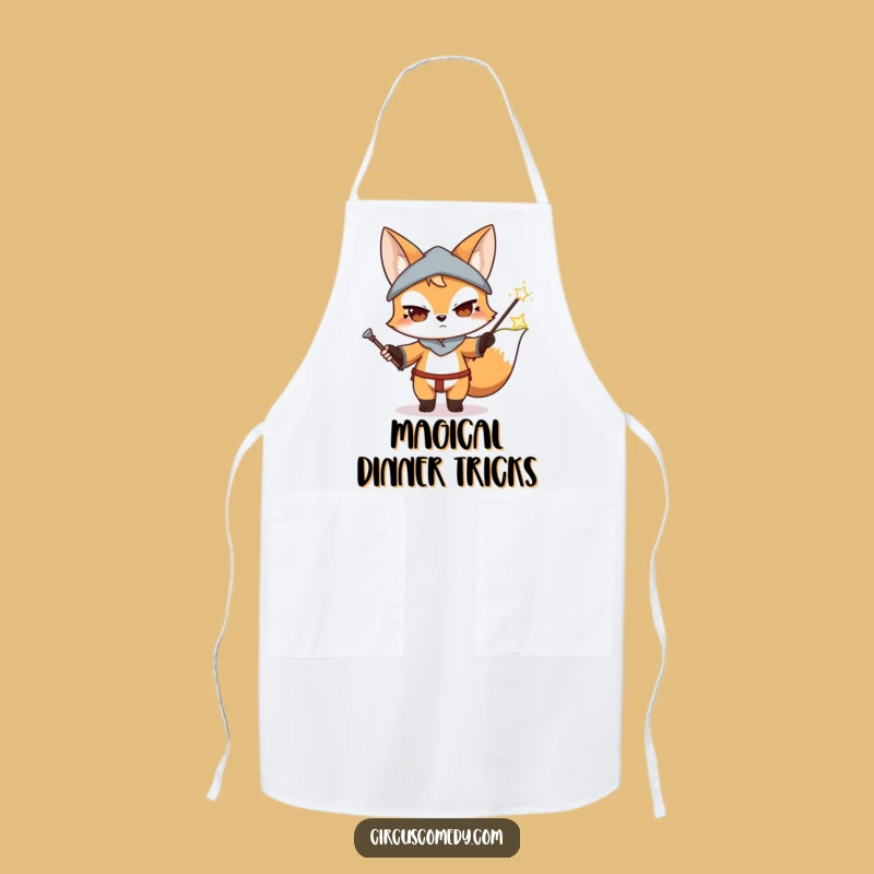 Funny Fox Magician Apron: Hilarious Kitchen Wear for Enchanting Cooks