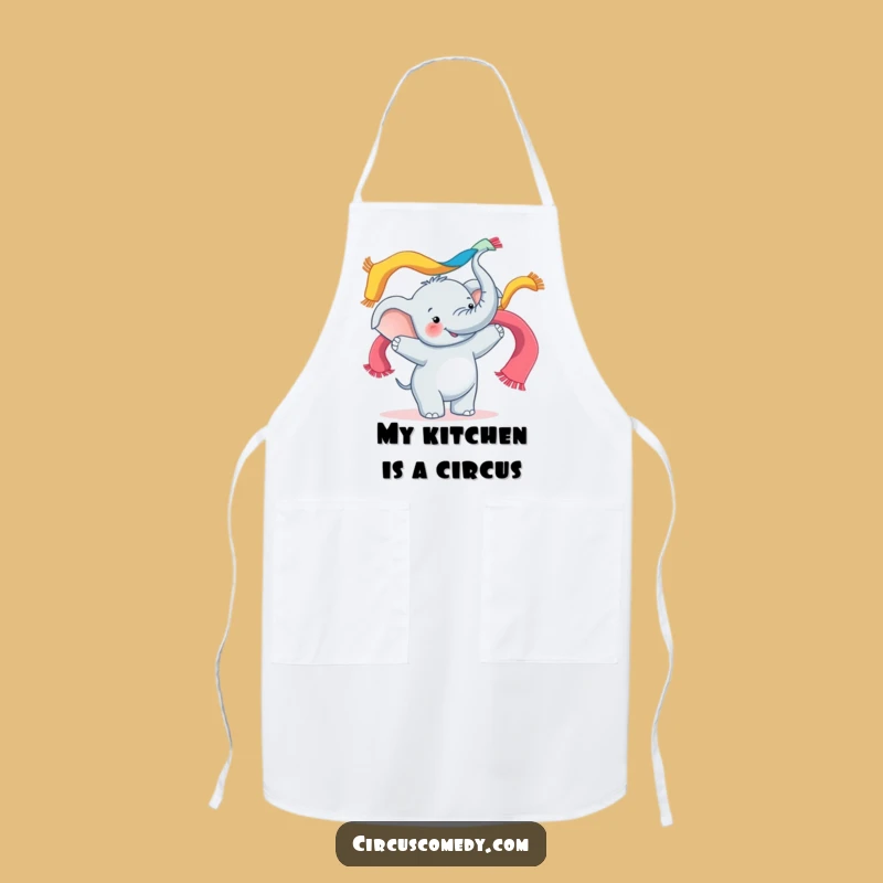 Funny Elephant Juggling Apron: Cook with Joy, Hilarious Kitchen Gift!