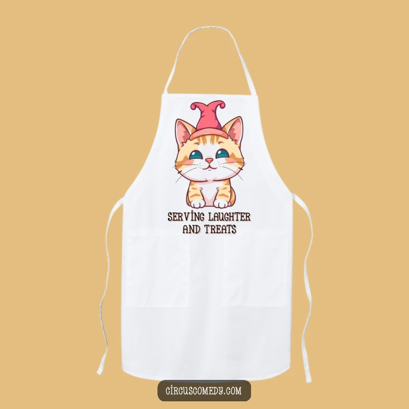 Funny Jester Cat Apron: Cook with Feline Charm and Hilarious Style