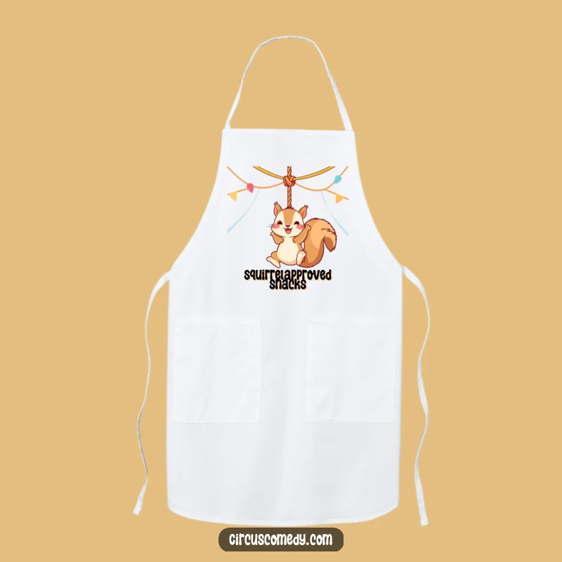 Funny Squirrel Circus Apron - Hilarious Swinging Squirrel Chef Gift Idea