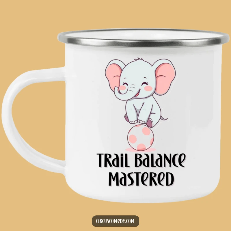 Funny Elephant Balancer Camping Mug: Adventure-Ready and Enchanting