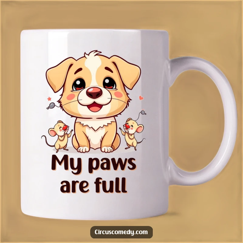 Funny Dog Clown Nose Mug: A Silly Canine Juggling Gift