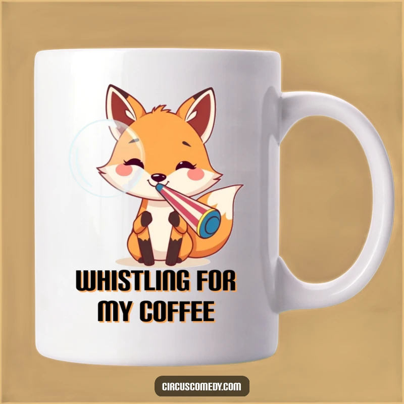Funny Fox Bubble Mug: Cheerful Circus Fun & Hilarious Gift Idea