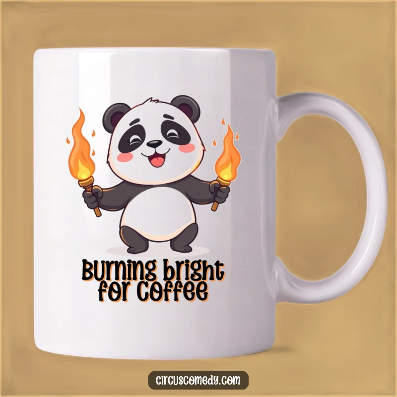 Funny Panda Juggling Mug: Fiery Balance Act, Hilarious & Exciting Funny Gift!