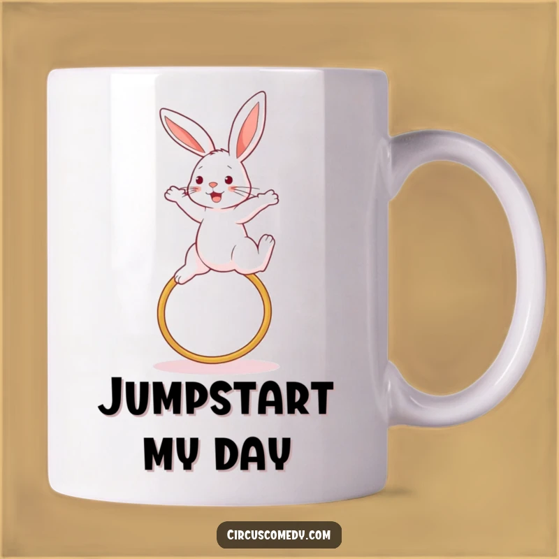 Funny Rabbit Jump Mug - Energetic Athlete Fun Gift