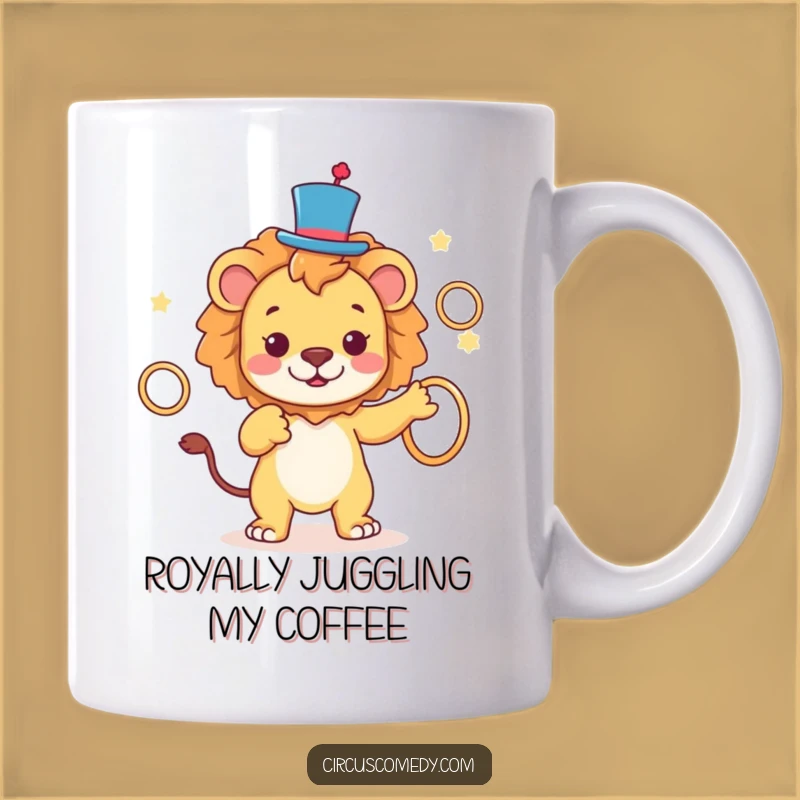 Funny Lion Top Hat Mug - Regal & Hilarious Juggling Gift