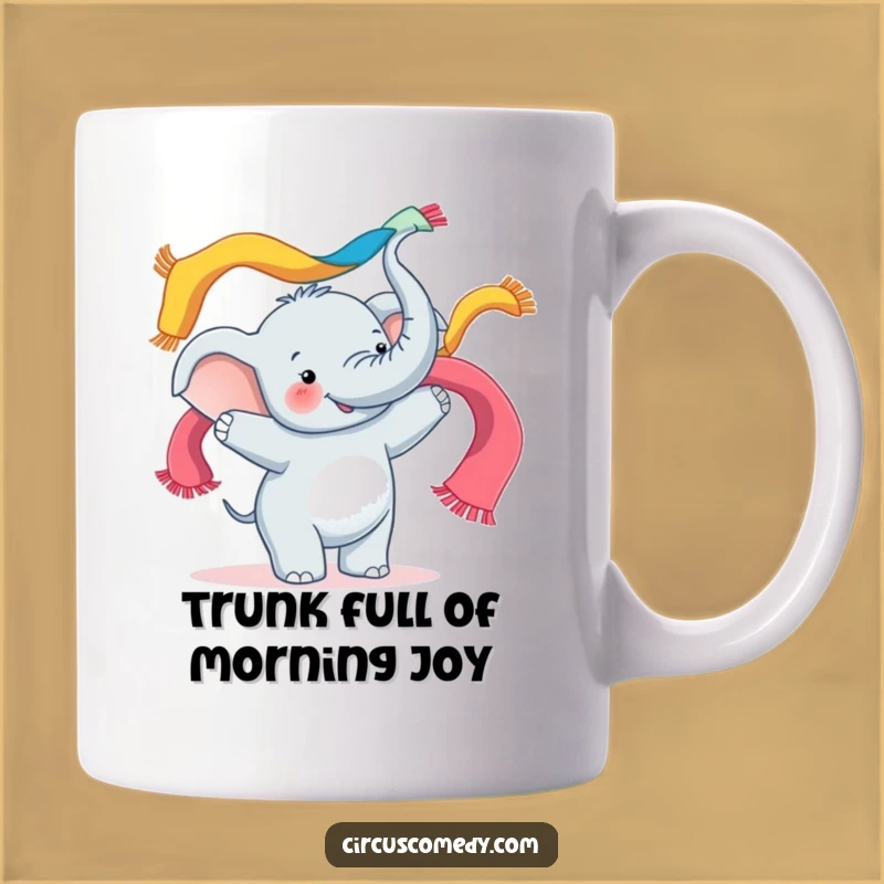 Funny Elephant Juggling Scarves Mug: A Hilarious Gift for Joyful People!