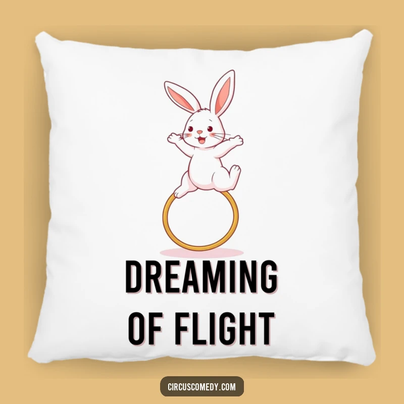 Funny Rabbit Jump Pillow - Cozy Athlete Accent Gift
