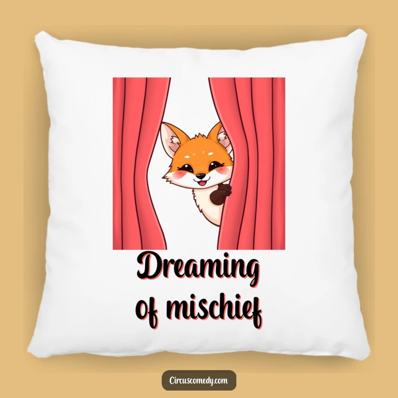 Funny Fox Peeking Pillow - Cozy Comfort with a Mischievous Grin