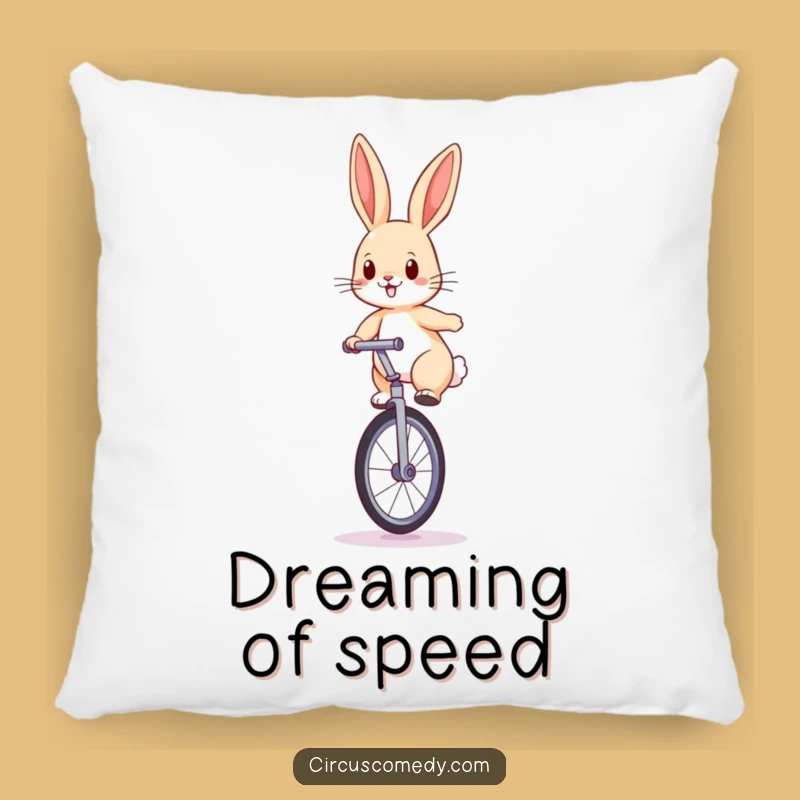 Funny Rabbit Unicycle Pillow: Cozy Adventure, Hilarious Funny Gift