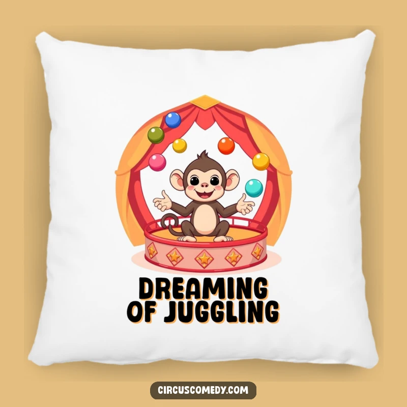 Funny Monkey Circus Pillow - Cozy & Hilarious Home Decor Gift