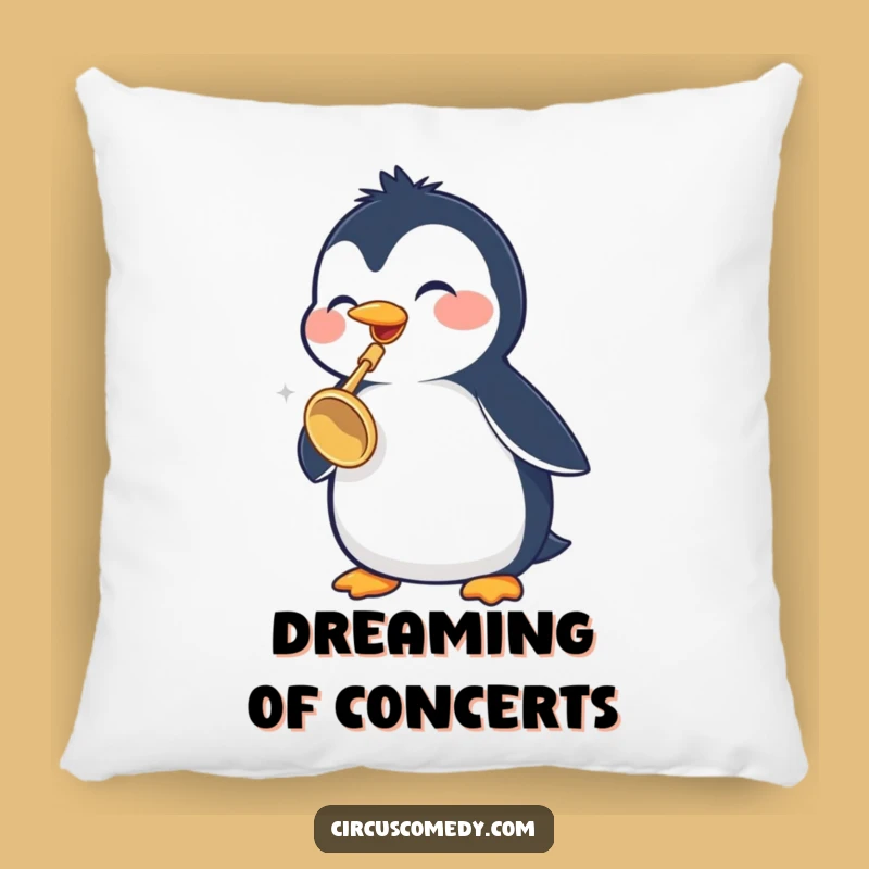 Funny Penguin Trumpet Pillow: Cute & Cozy Comfort with a Musical Twist, a Great Gift