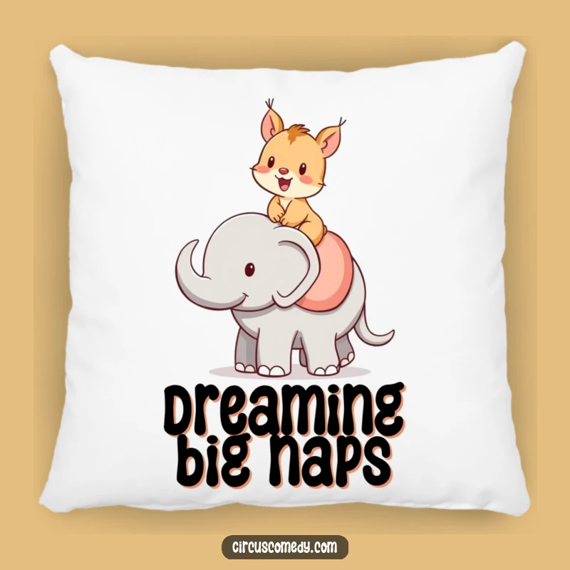 Funny Squirrel Elephant Rider Pillow - Comfy Cuddles With Cheerful Charm!