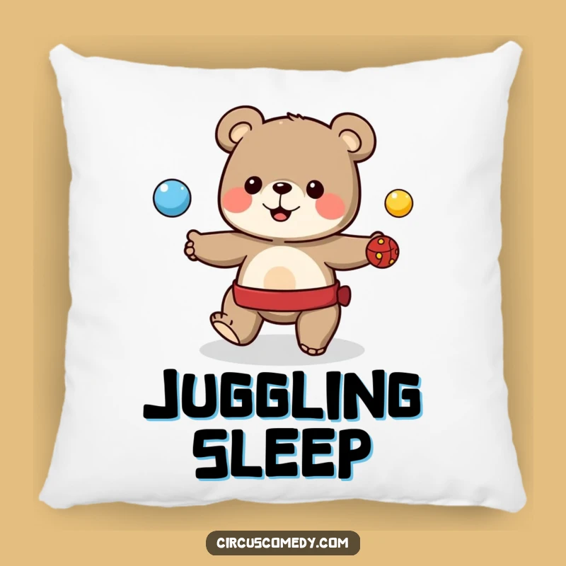 Funny Cute Bear Juggling Pillow - Comfort and Circus Fun