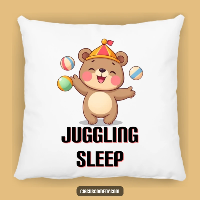Funny Bear Juggling Pillow: Cozy Circus Comfort, Hilarious Funny Gift