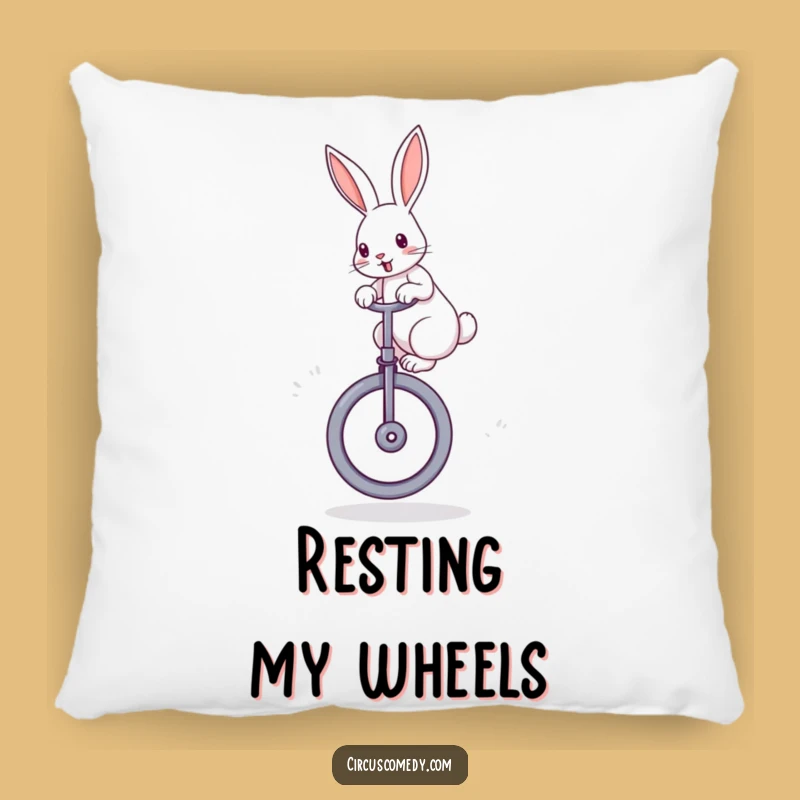 Funny Rabbit Unicycle Pillow: Cozy Balance & Hilarious Comfort