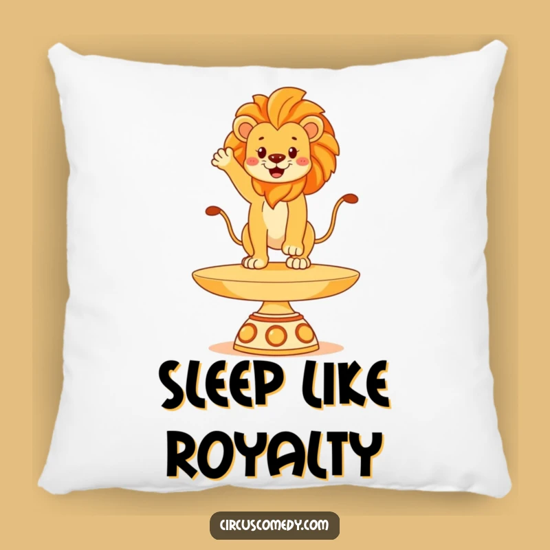 Funny Lion Plate Pillow - Cozy Regal Accent Gift