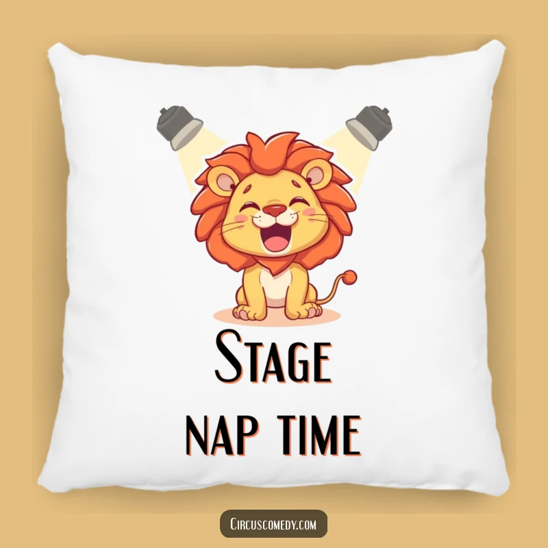 Funny Lion Roaring Pillow: Playful Spotlight Accent Cushion Gift