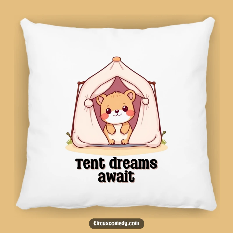 Funny Playful Animal Tent Pillow, Cozy and Hilarious Decor for Nature Lovers