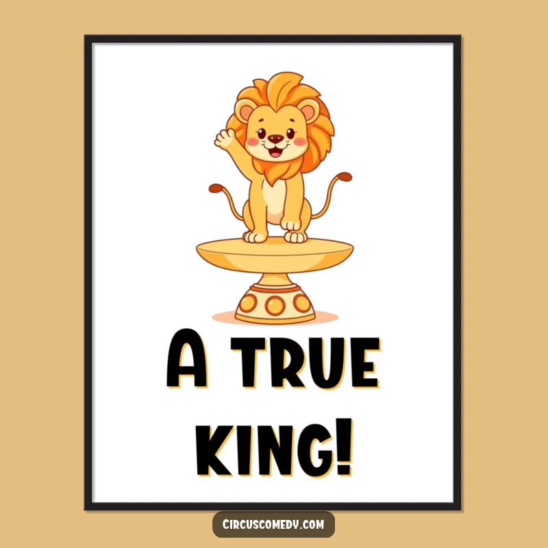 Funny Lion Plate Digital Art - Instant Regal Cheer Gift