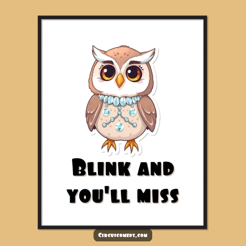 Funny Owl Sequin Costume Digital Art: Instant Glamorous Decor!