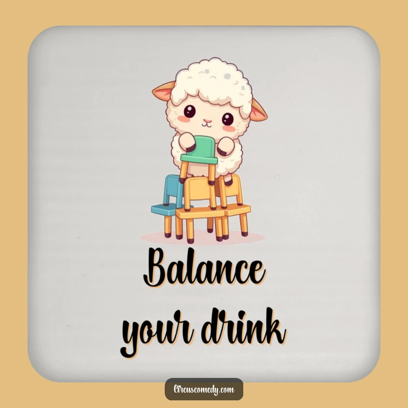 Funny Sheep Chair Stacker Coaster - Hilarious Balance Table Protector Gift