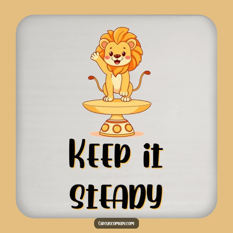 Funny Lion Plate Coaster - Regal Drink Protection Gift