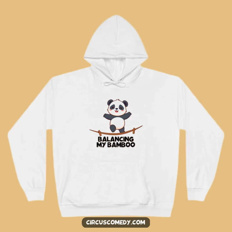 Funny Panda Tightrope Hoodie: Cozy Balance, Hilarious Funny Gift