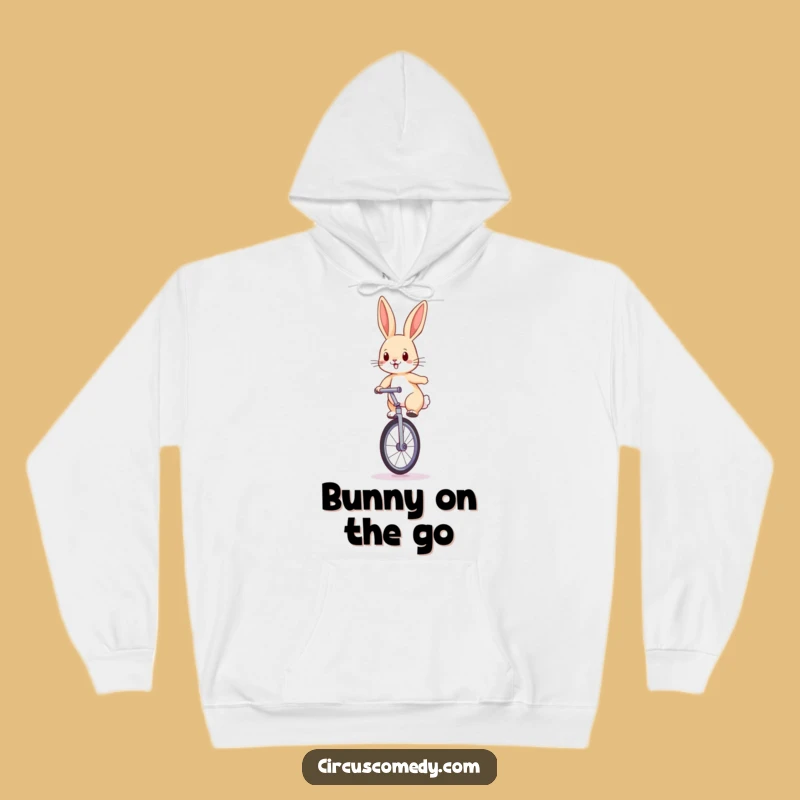 Funny Rabbit Unicycle Hoodie: Cozy Ride, Hilarious Funny Gift