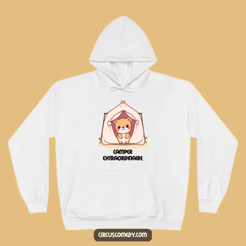 Funny Playful Animal Tent Hoodie, Cozy and Hilarious Gift for Campers