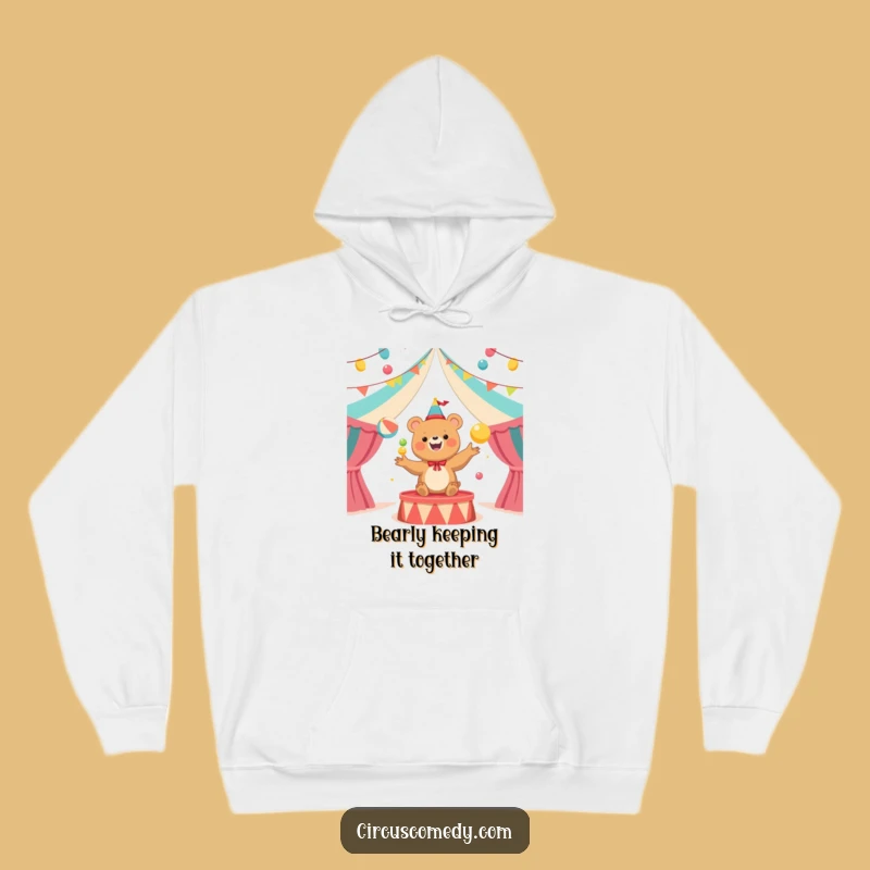 Funny Bear Juggler Circus Hoodie: Cozy and Hilarious Gift for All
