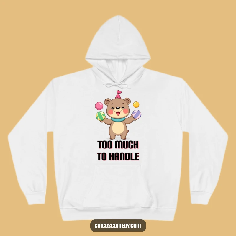 Funny Bear Juggling Hoodie: Cozy Circus Style & Hilarious Gift for All