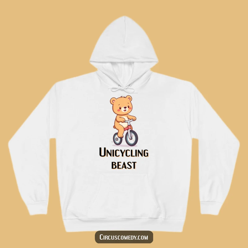Funny Bear Unicycle Hoodie: Cozy and Playful Wear for Everyone