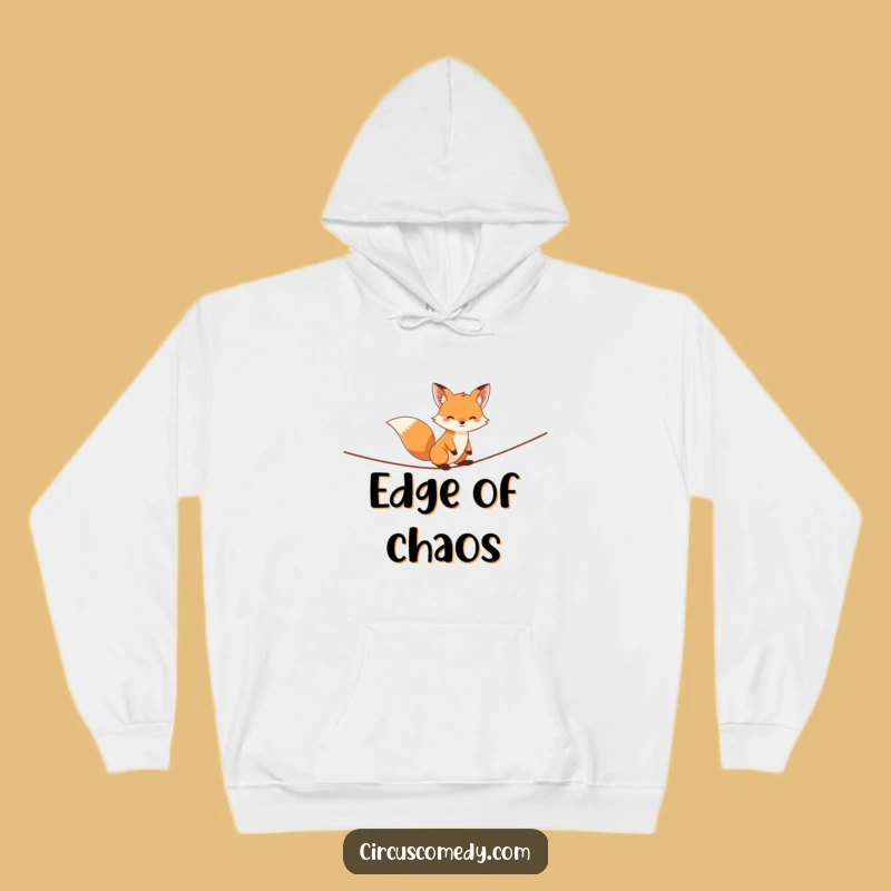 Funny Fox Tightrope Hoodie - Cozy Daredevil Fun Gift