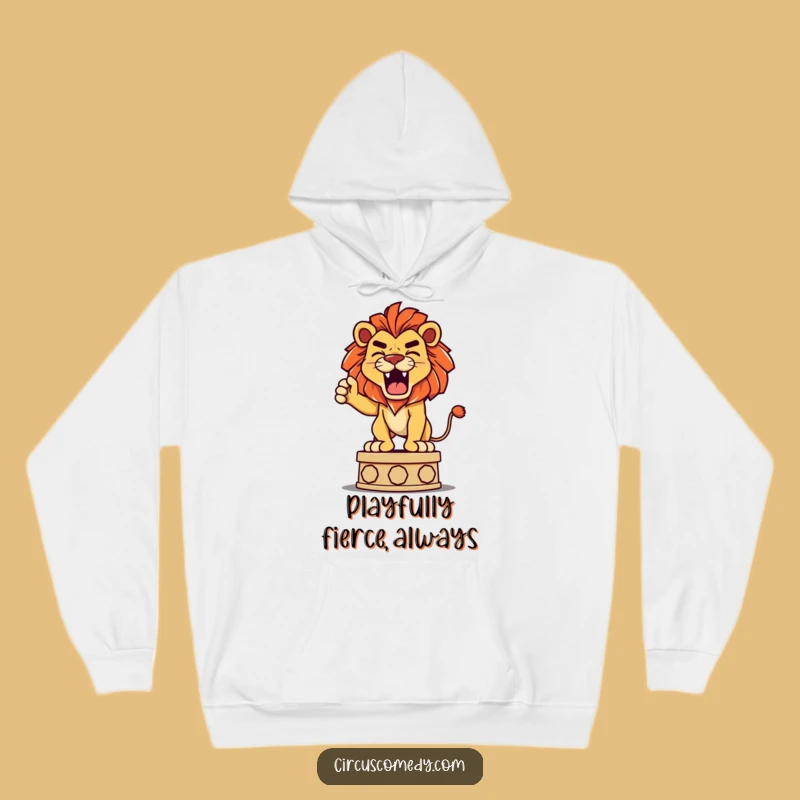 Funny Lion Roaring Hoodie: Cozy Strength, Hilarious Gift for Bold Souls!