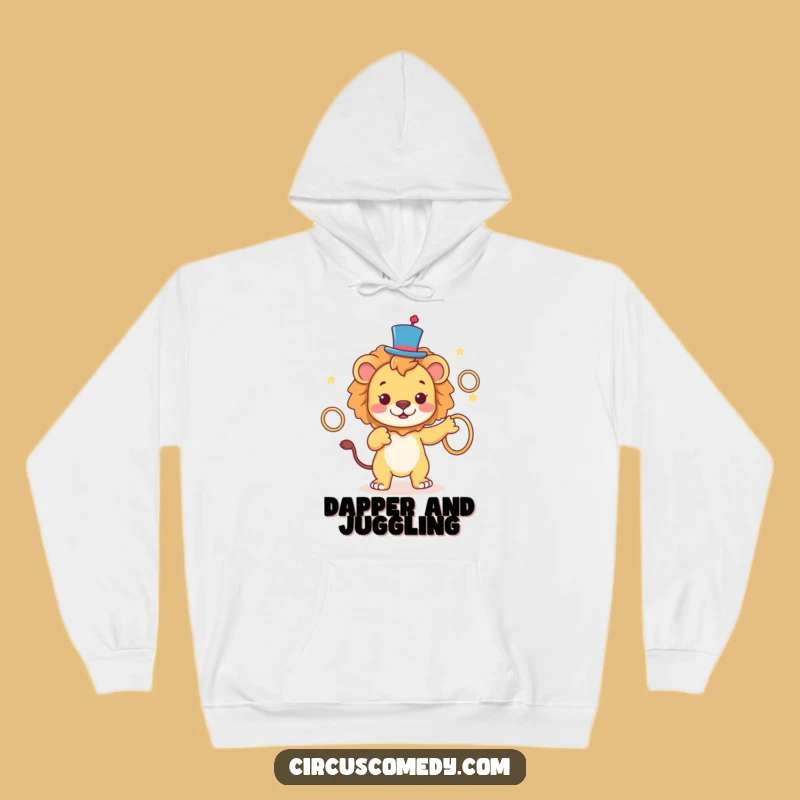 Funny Lion Top Hat Hoodie - Cozy & Regal Humor Gift