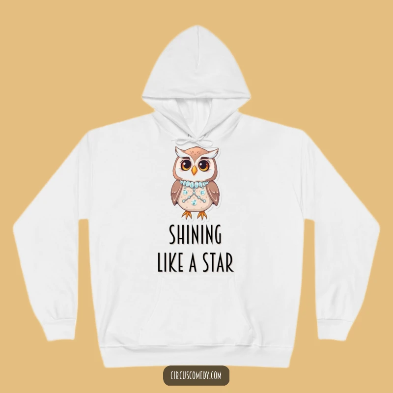 Funny Owl Sequin Costume Hoodie: Cozy Glamour and Hoot-worthy Humor!