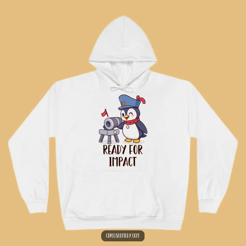 Funny Ringmaster Penguin Hoodie - Cozy and Hilarious Circus Wear