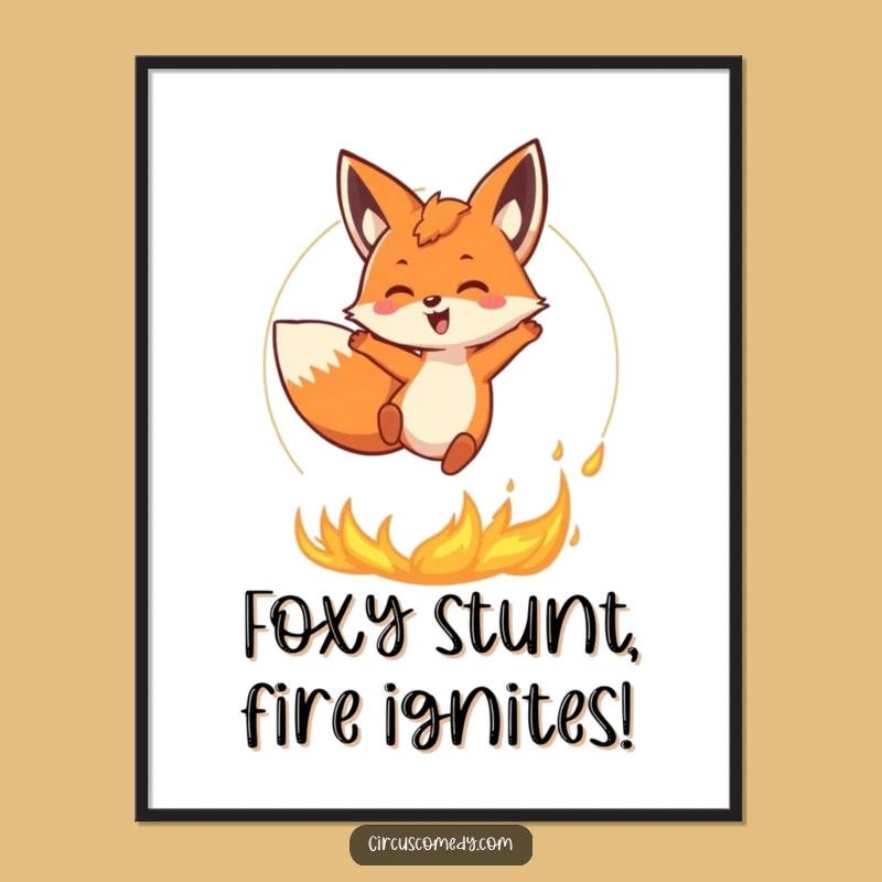 Free Printable Fox Fire Wall Art: Extreme Downloadable Poster for Adventurers