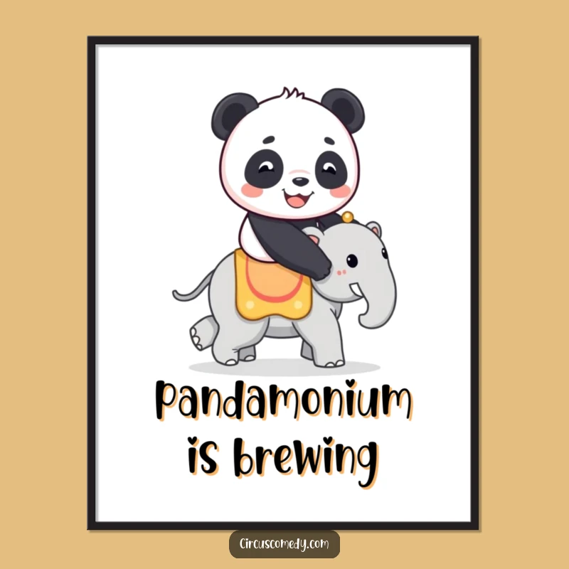 Free Printable Panda Elephant Wall Art - Whimsical Circus Decor!