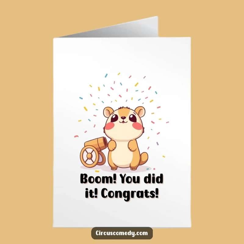 Free Printable Congratulations Card: Confetti Cannon Blast for Major Achievements Download