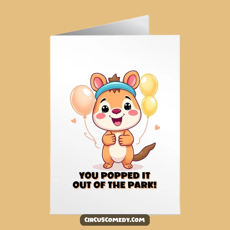 Free Printable Congrats Card: Funny Animal Balloon Artist - Best Downloadable Gift