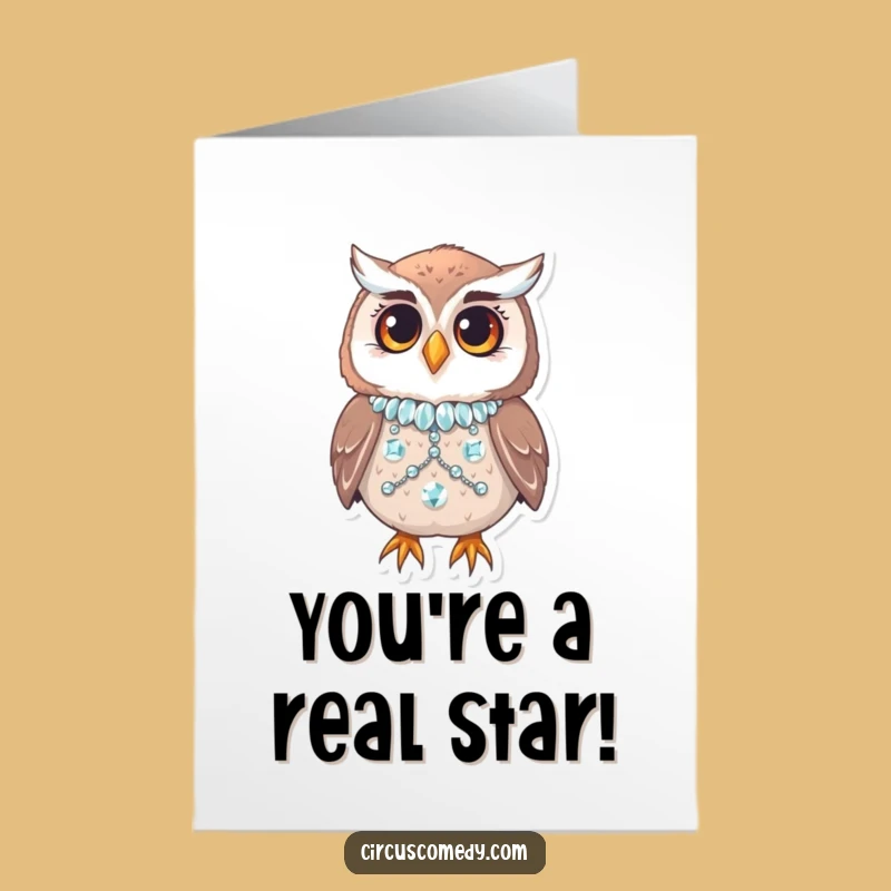 Free Printable Owl Sequins Funny Congrats Card - Hilarious Downloadable Gift