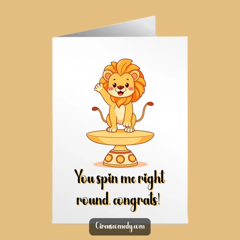 Free Printable Congrats Card: Lion's Plate Mastery for a Majestic Downloadable Gift