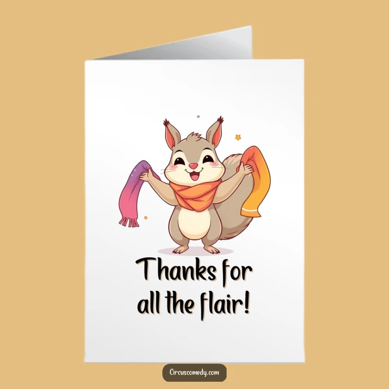 Free Printable Squirrel Juggling Thank You Card - Thanks A Bunch!