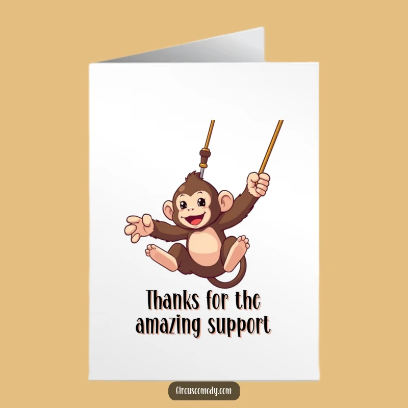 Free Printable Thank You Card: Monkey's Swings of Gratitude - Downloadable!