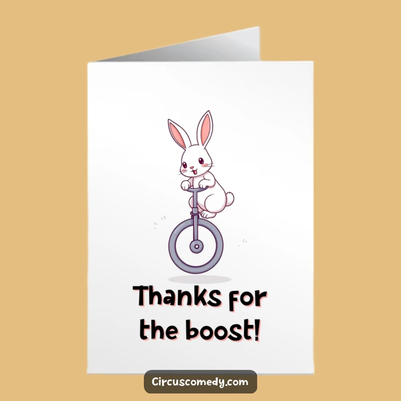 Free Printable Thank You Card: Rabbit's Balanced Thanks, Thoughtful Downloadable Gift!