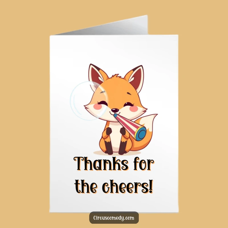 Free Printable Thank You Card: Fox's Whistle Thanks, Thoughtful Downloadable Gift!