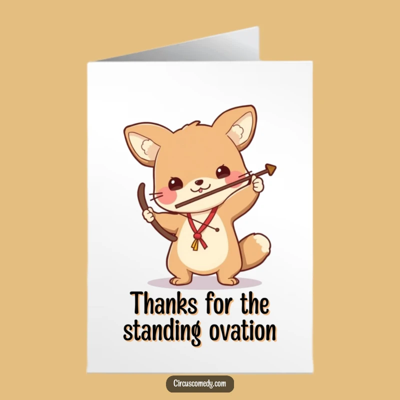 Free Printable Thank You Card: Animal Bow - Grateful Downloadable Gift